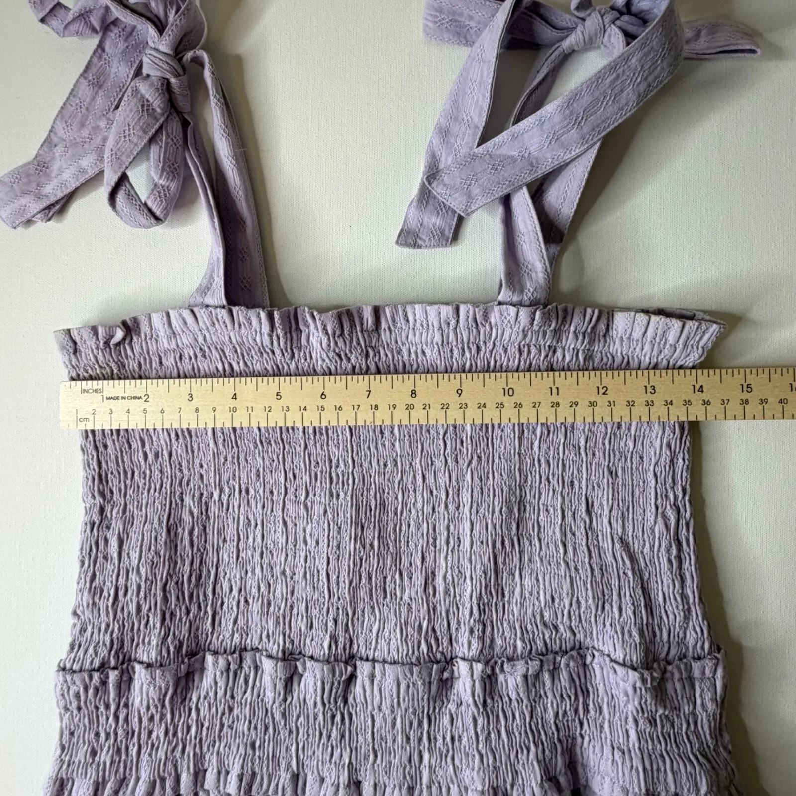 NWT Lost + Wander Angel in Disguise Maxi Dress Medium Lavender Smocked Cottage - Image 11