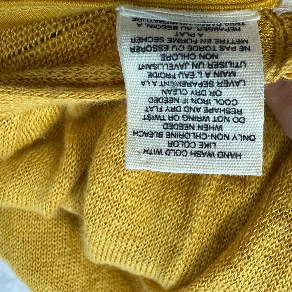 Anthropologie By Moth Mustard  Sweater Wrap Puff Sleeve Mini Dress With Pockets - Image 6