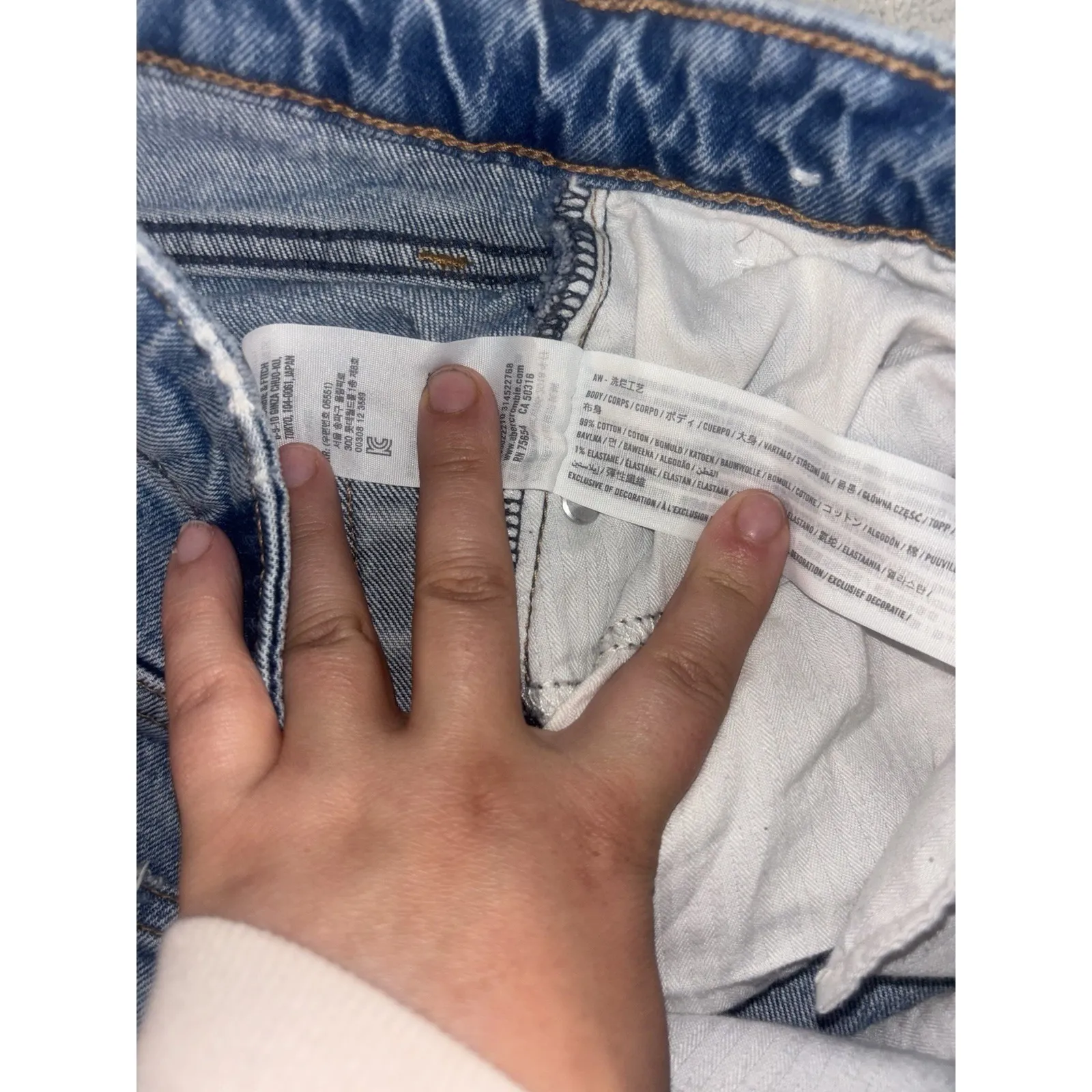 Abercrombie & Fitch 27/4s The‎ Dad High Rise Jeans Blue Curve Love - Image 5