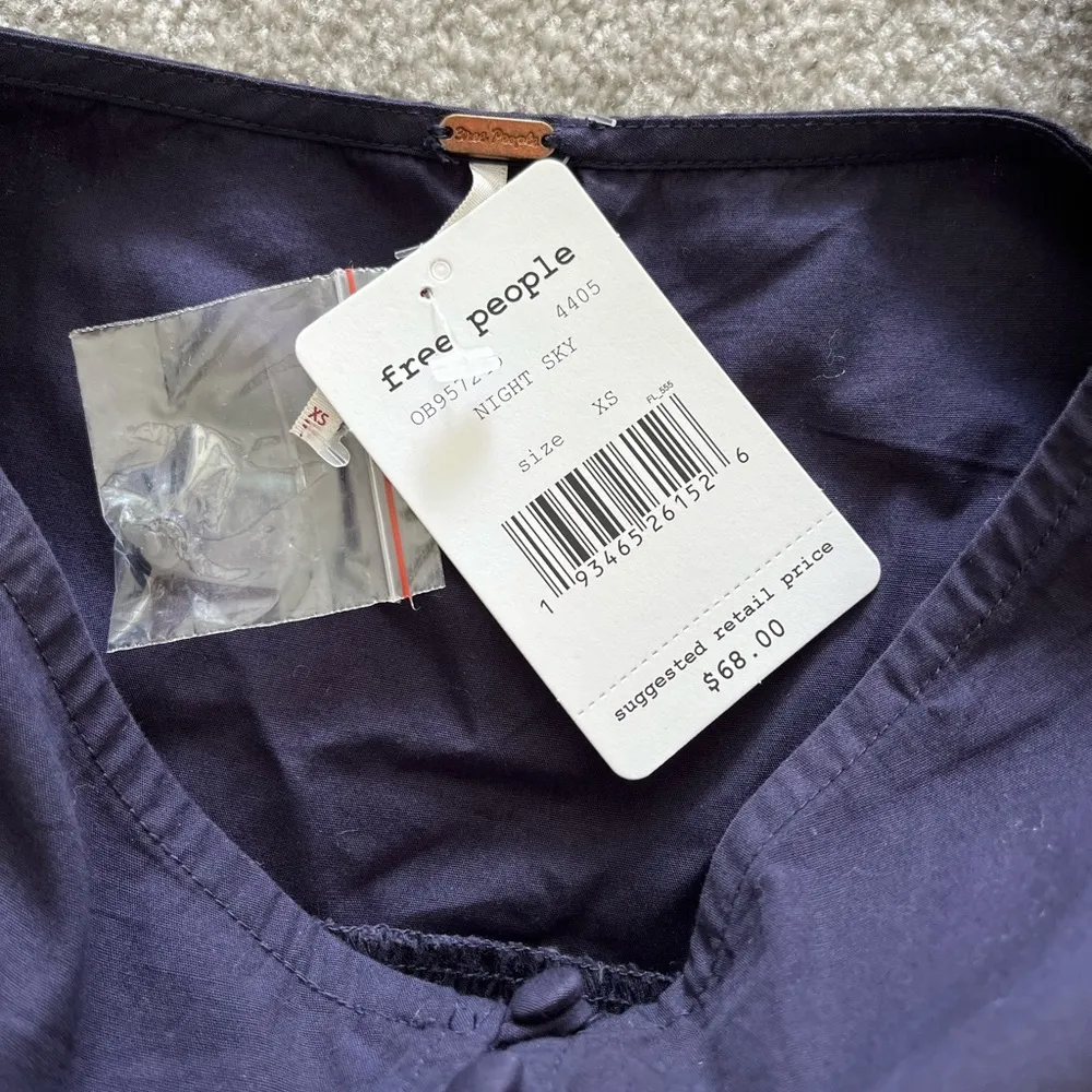 Free People Night Sky off the shoulder peasant top size xs - Image 2