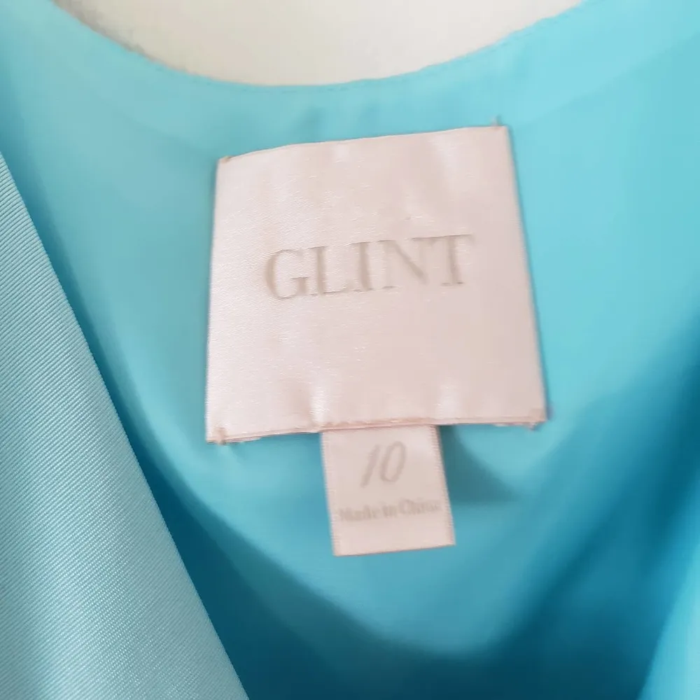 Glint Cotton & Silk Tank Dress Simple Cocktail Baby Blue Size 10 - Image 6