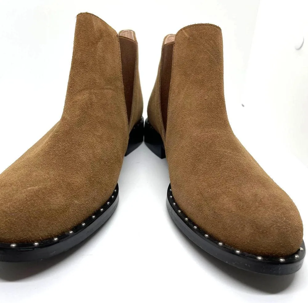 Patricia Green Palma Tan Leather Block Heel Studded Ankle High Boot Size 6 NEW - Image 7