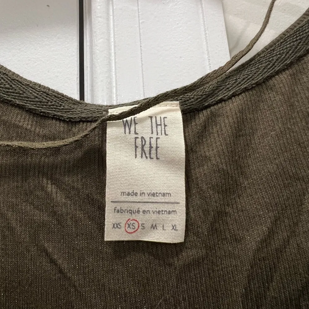 NWT We The Free Olive Green Love Valley Long Sleeve Top Size XS - Image 4