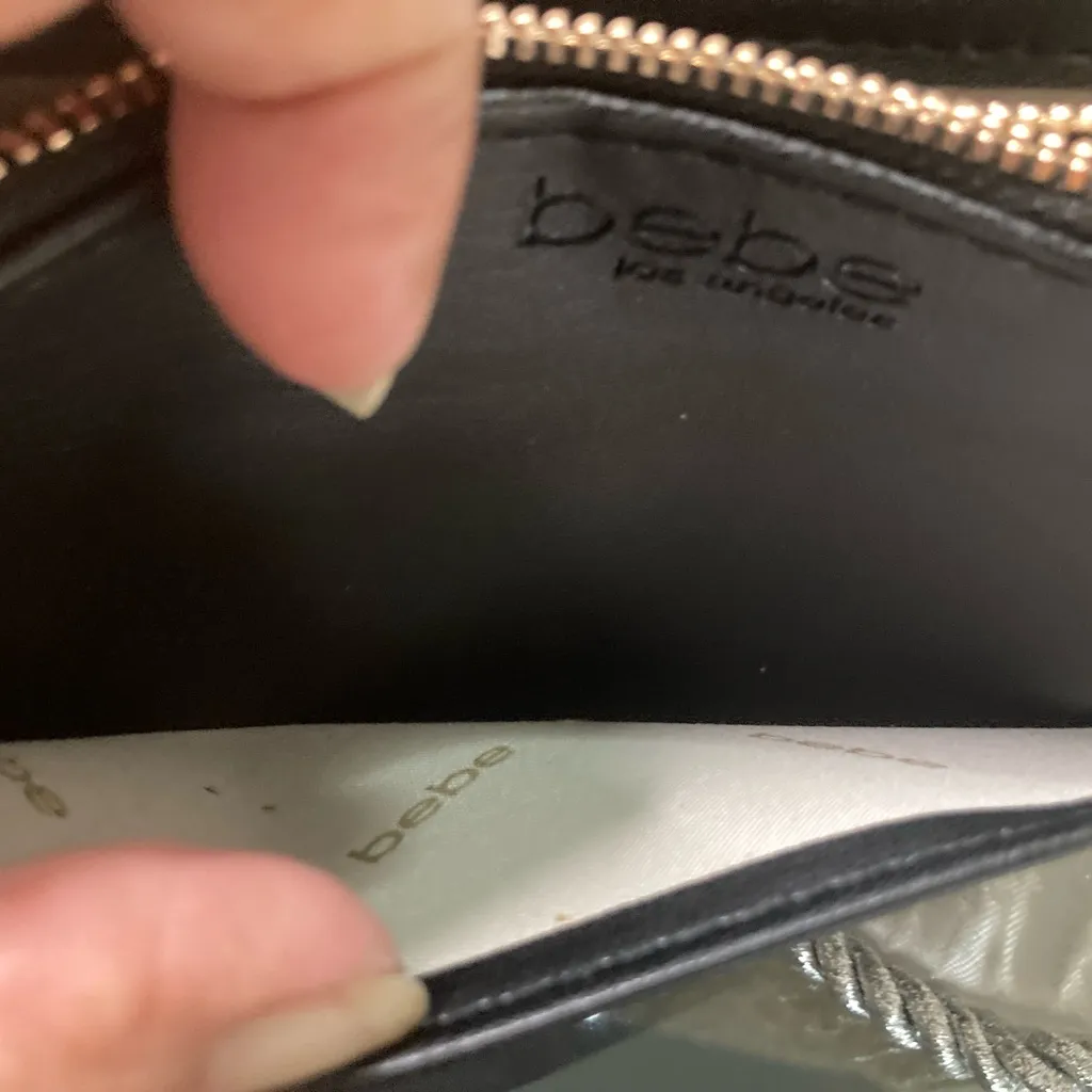 Bebe Black Woven Mini Shoulder Bag Clutch with Gold Chain NWT - Image 16