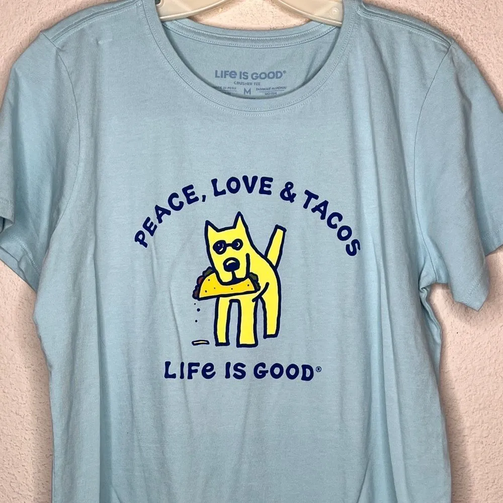 Life Is Good "Peace Love & Tacos" T-Shirt‎ nwt - Image 2