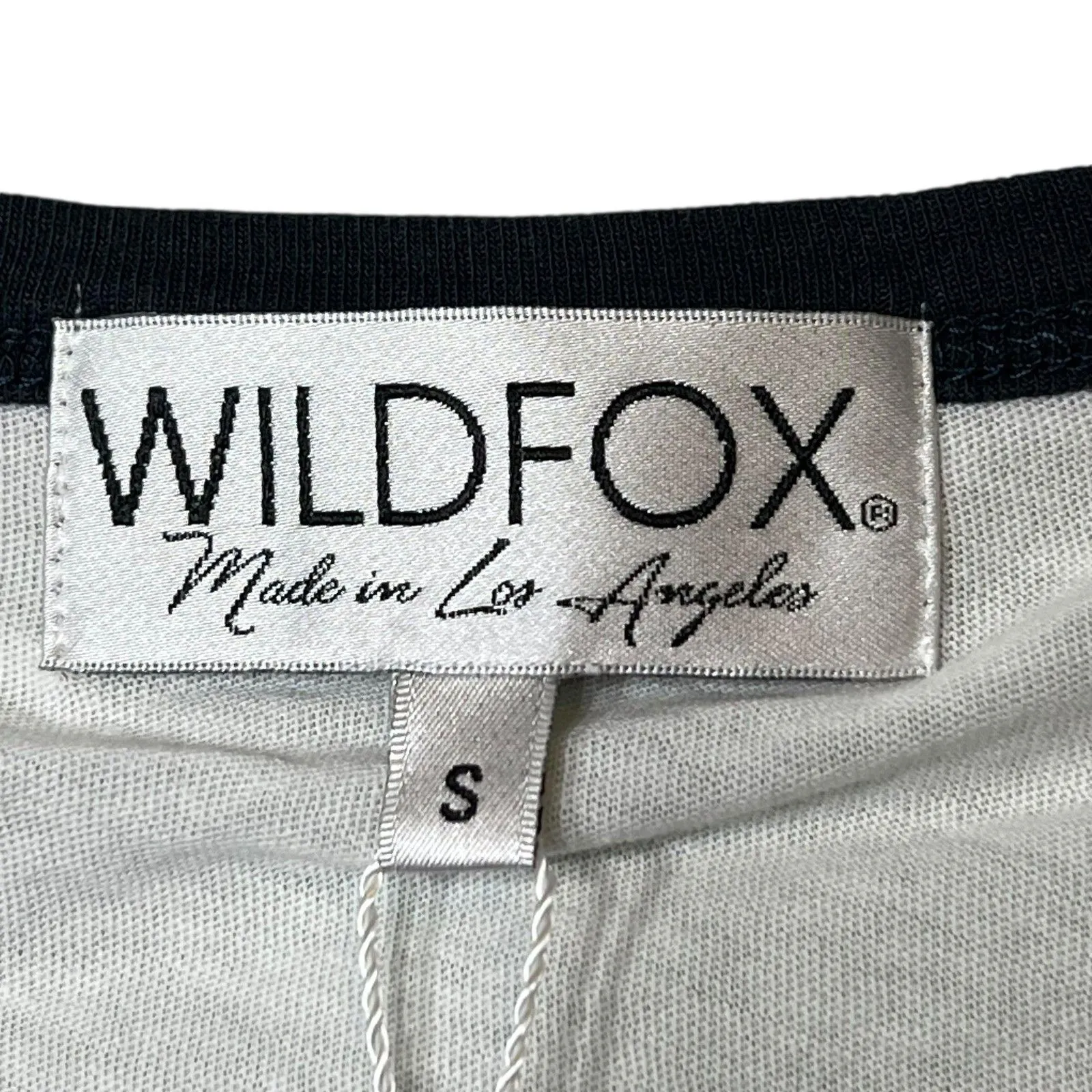 Wildfox Shirt Womens Small White Black Ringer Lookin' Good Graphic Made USA - Image 6