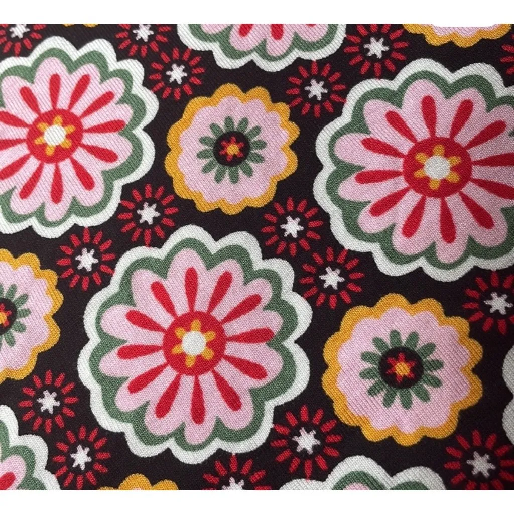 Boden 12R 16R UK Fixed Wrap Dress Stretch Jersey Opulent Daisy Black Floral Pink - Image 8