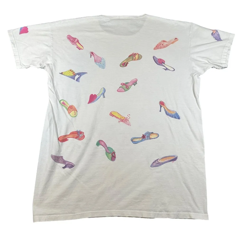 Brighton Womens One Size White If The Shoe Fits T-Shirt SS Preshrunk‎ Cotton - Image 7