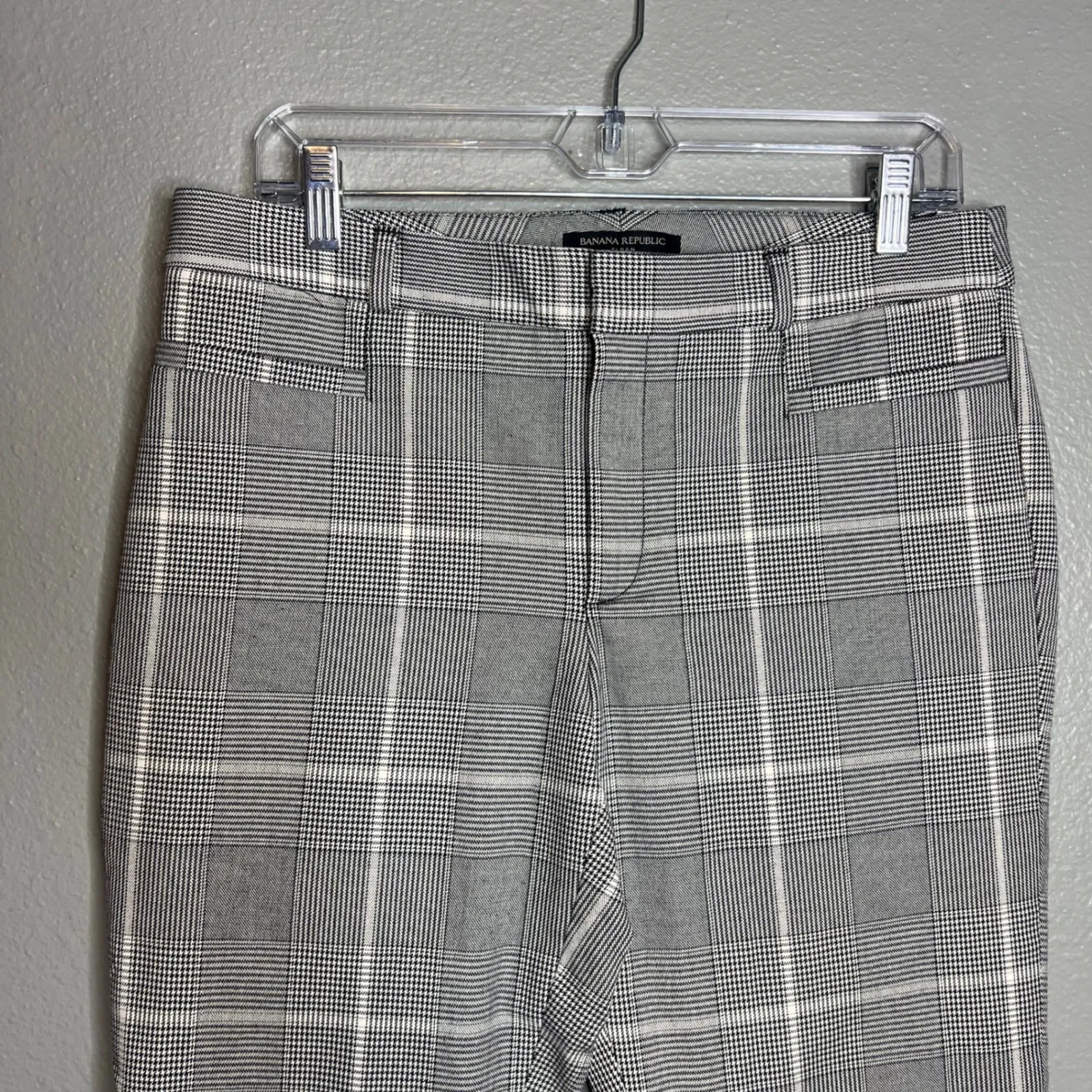 Banana Republic Sloan Fit Plaid Ankle‎ Pants Size 8 Trousers Career Houndstooth - Image 5
