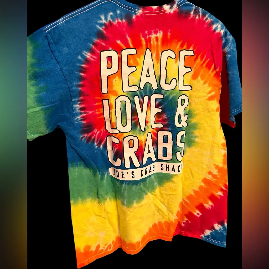 101A. Vintage Joe’s Crab Shack “Peace, Love & Crabs” Tie - Image 2