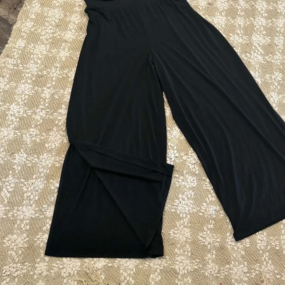 G BY Giuliana Black Knit Jumpsuit Sleeveless Dressy Party Size L Size L - Image 6