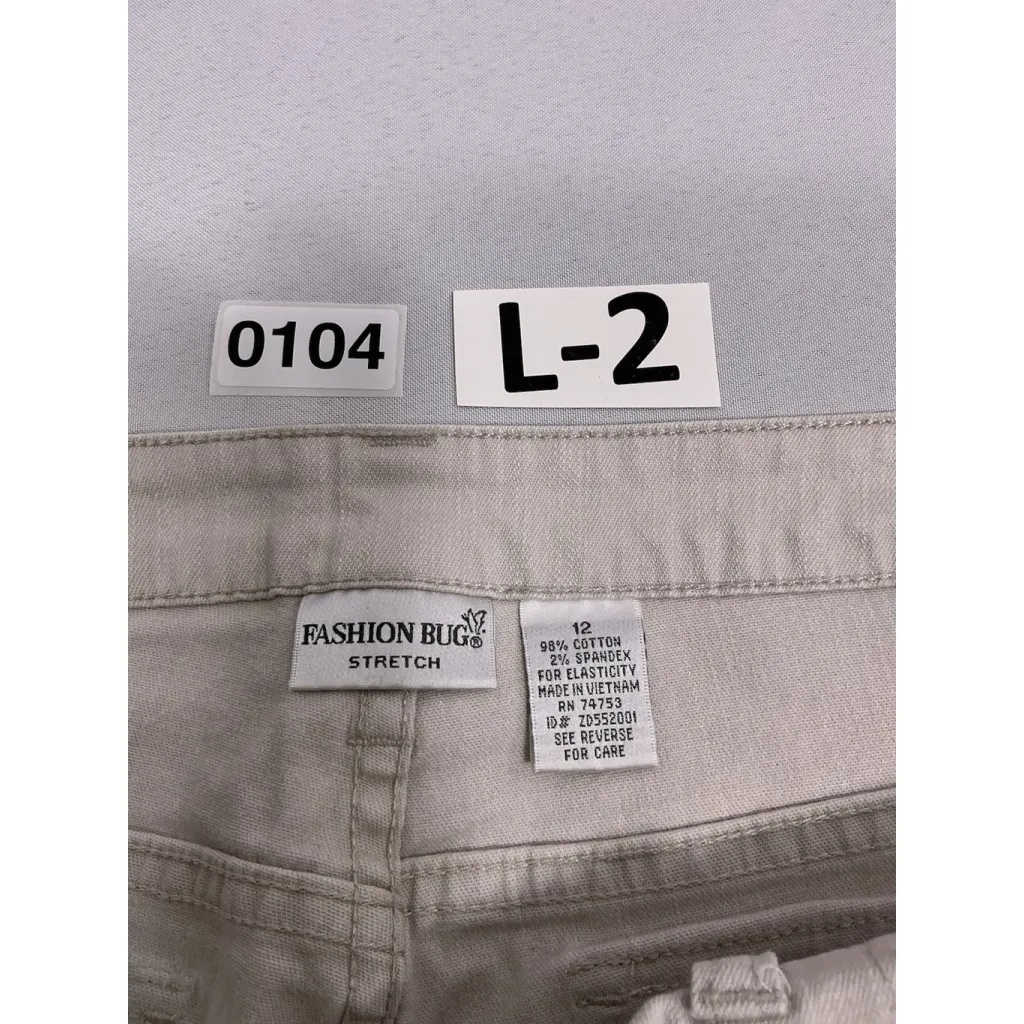 Womans Excellent Condition Fashion Bug Stretch Cream Jeans 12 Flared 0104/L-2 - Image 3
