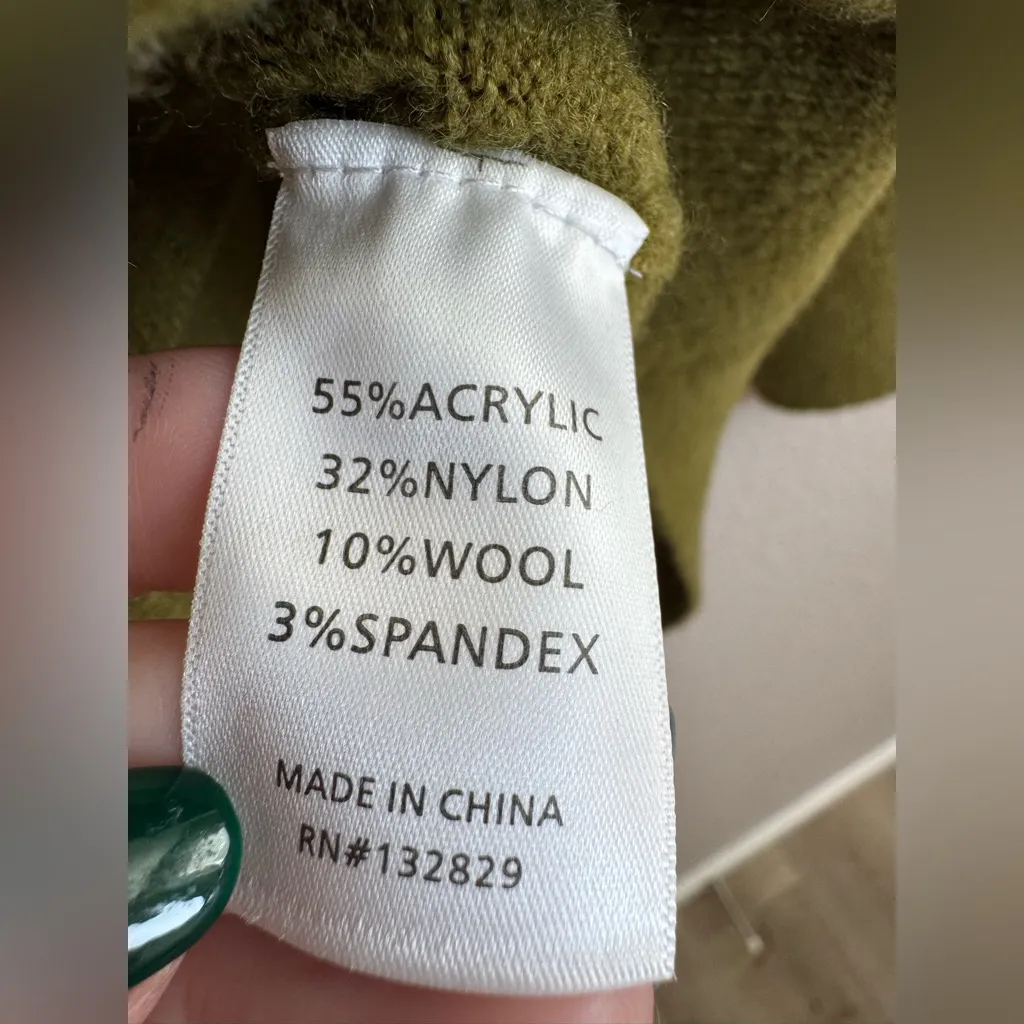 Camila Coelho Revolve Trista Oversized Cardigan Size Small Olive Green NEW $178 - Image 13