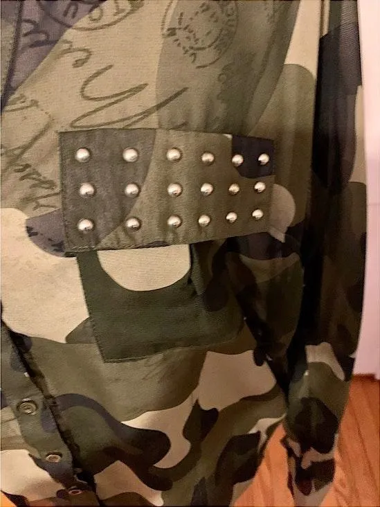 Camouflage Sheer Top...Small - Image 5