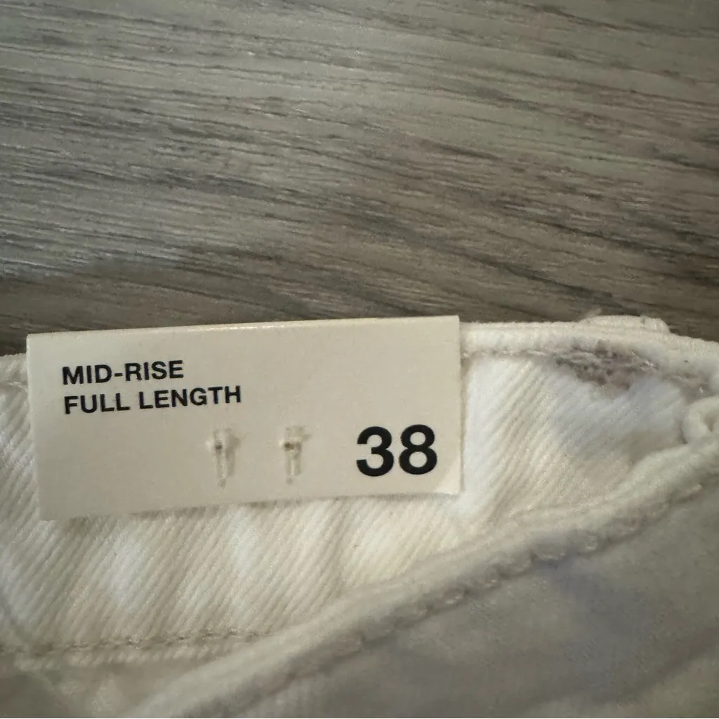 Zara 6/28 White Super Wide Leg Jeans NWT - Image 5