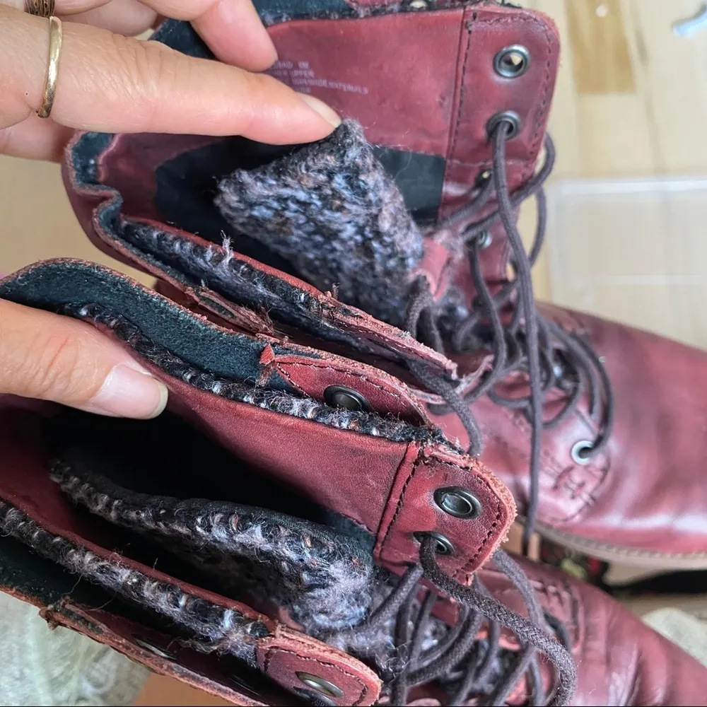 Leather boots Red Size 6 - Image 8