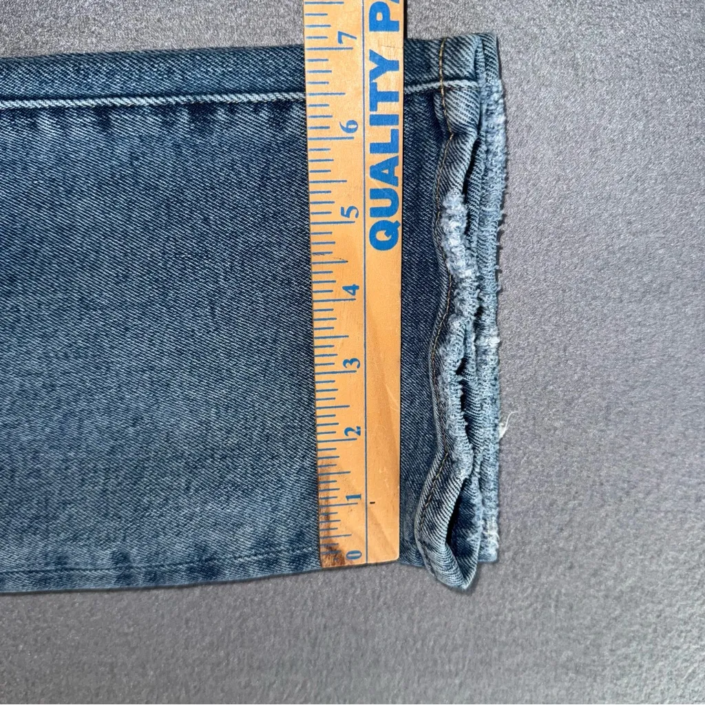 Pistola Button Fly High Rise cropped distressed Jeans Cotton Edgy Baddie 28 - Image 11