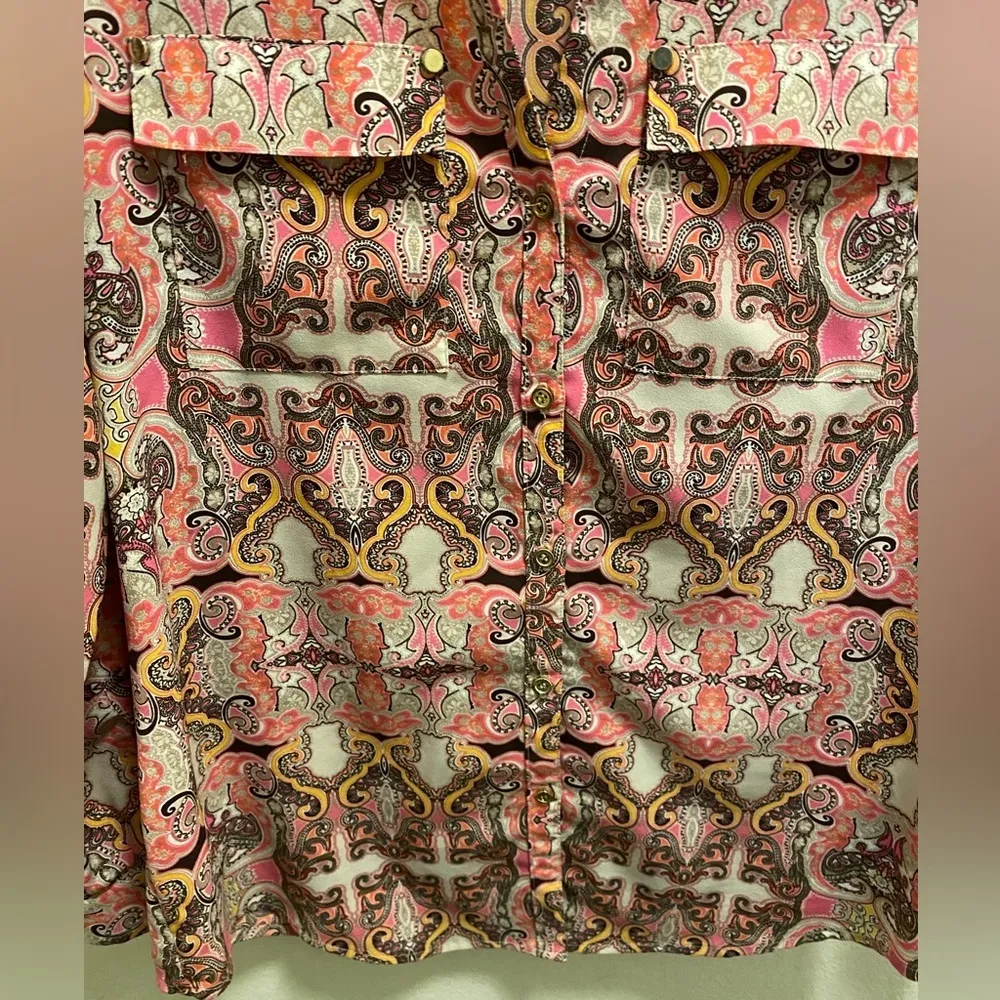 Charter Club button down utility blouse medium petite. - Image 3