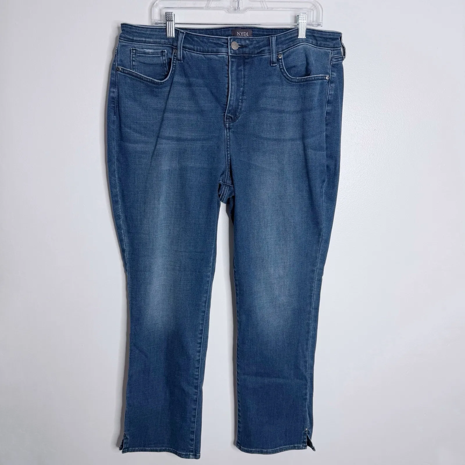 NYDJ‎ Sheri Slim Jeans In Bluewell Wash Size 18 Stretch Lift Tuck Technology - Image 2