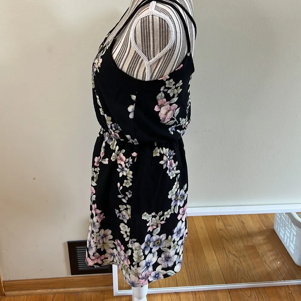 Peppermint spaghetti strap floral mini dress, Small - Image 2