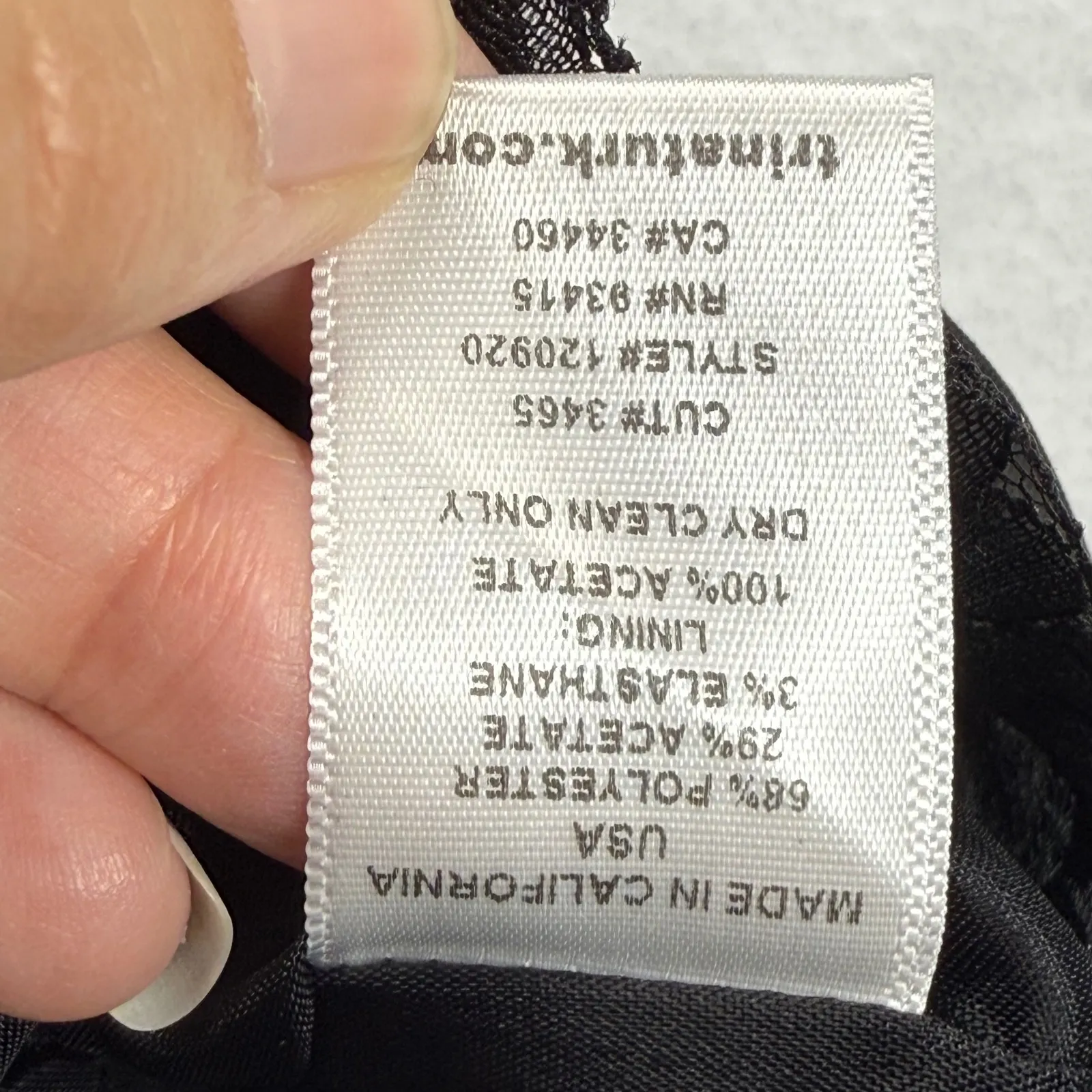 Trina Turk Mini Skirt Black Asymmetrical Fitted Career Party‎ Size 8 - Image 5