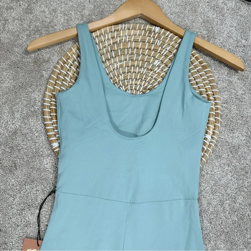 NWT Girlfriend Collective Onesie Scoop Unitard Jumpsuit in Pond Blue Size XS - Image 6
