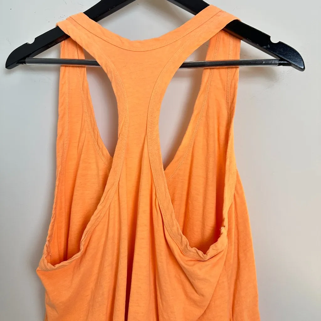 FREE PEOPLE Movement Oversized Keep Rolling Tank Top in Electric Orange Small - Image 6