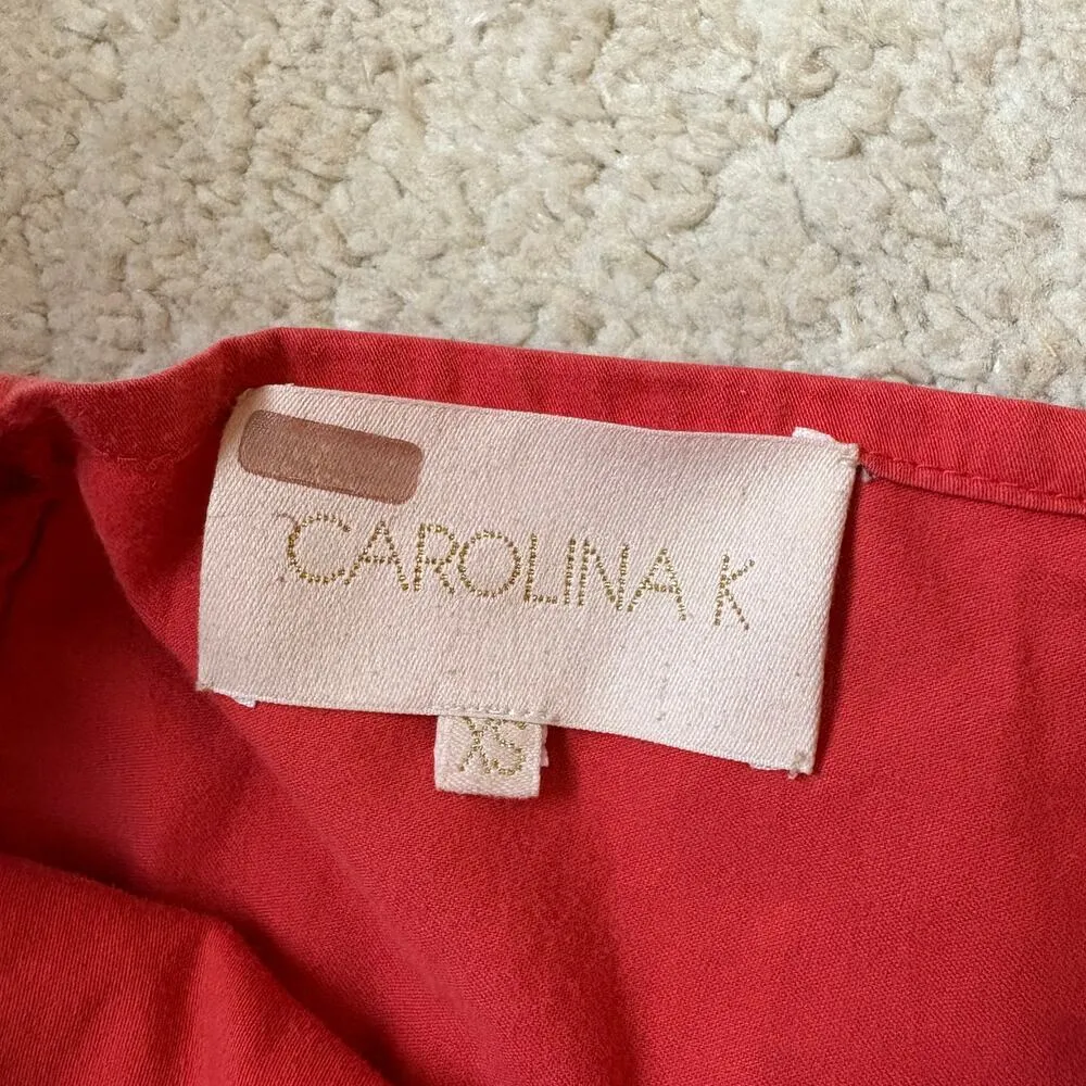 Anthropologie Carolina K Seashells Seahorses Smocked Back Kuna Maxi Dress XS - Image 6