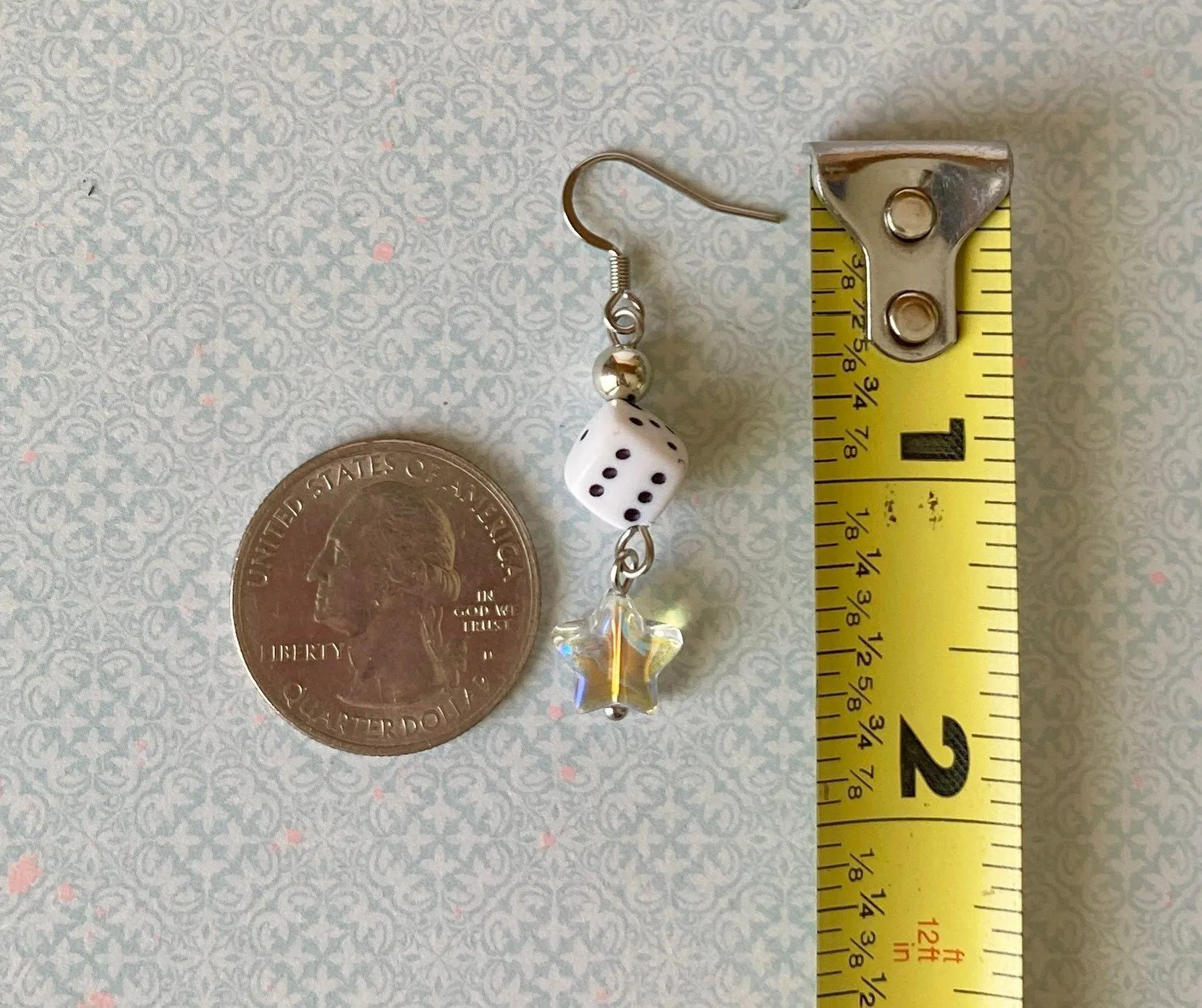 dice & star grunge funky y2k style dangle earrings 🎲⭐️ - Image 7