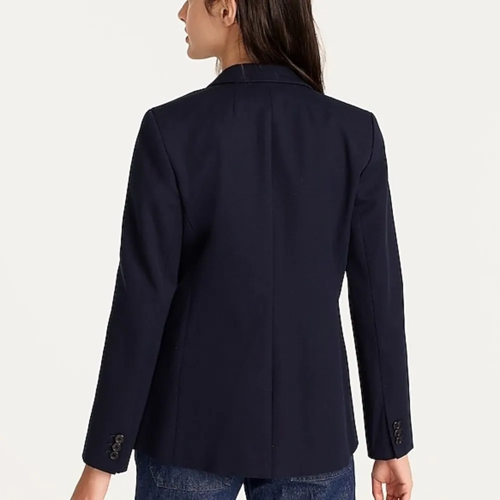 J. Crew Parke Bi-Stretch Cotton Navy One Button Blazer Size 8 - Image 3