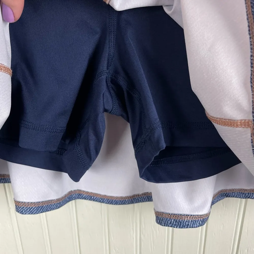 ID Ideology Women's A Line Athletic Tennis Skort Size Medium Riviera Denim Blue - Image 4