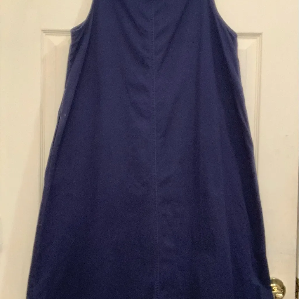 Quaker Factory Navy Jumper Dress “He Loves Me Not, He Loves Me” Size 14. 2551 Blue - Image 5