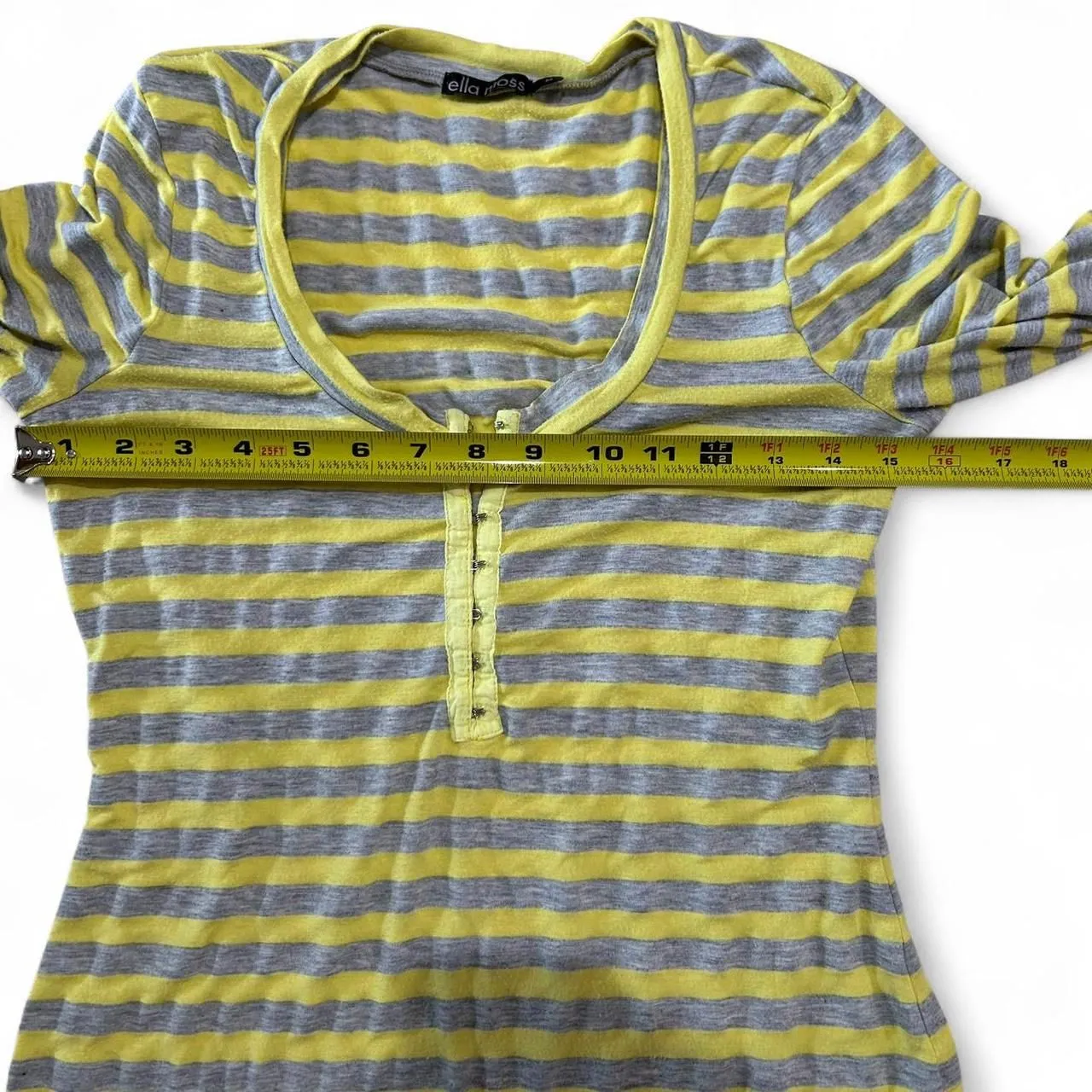 Y2K Striped Henley Top - Image 3
