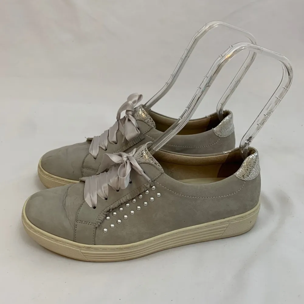 Solidus‎ Kaja comfort sneakers studded w/ Ruffle Gray Size 10 - Image 6