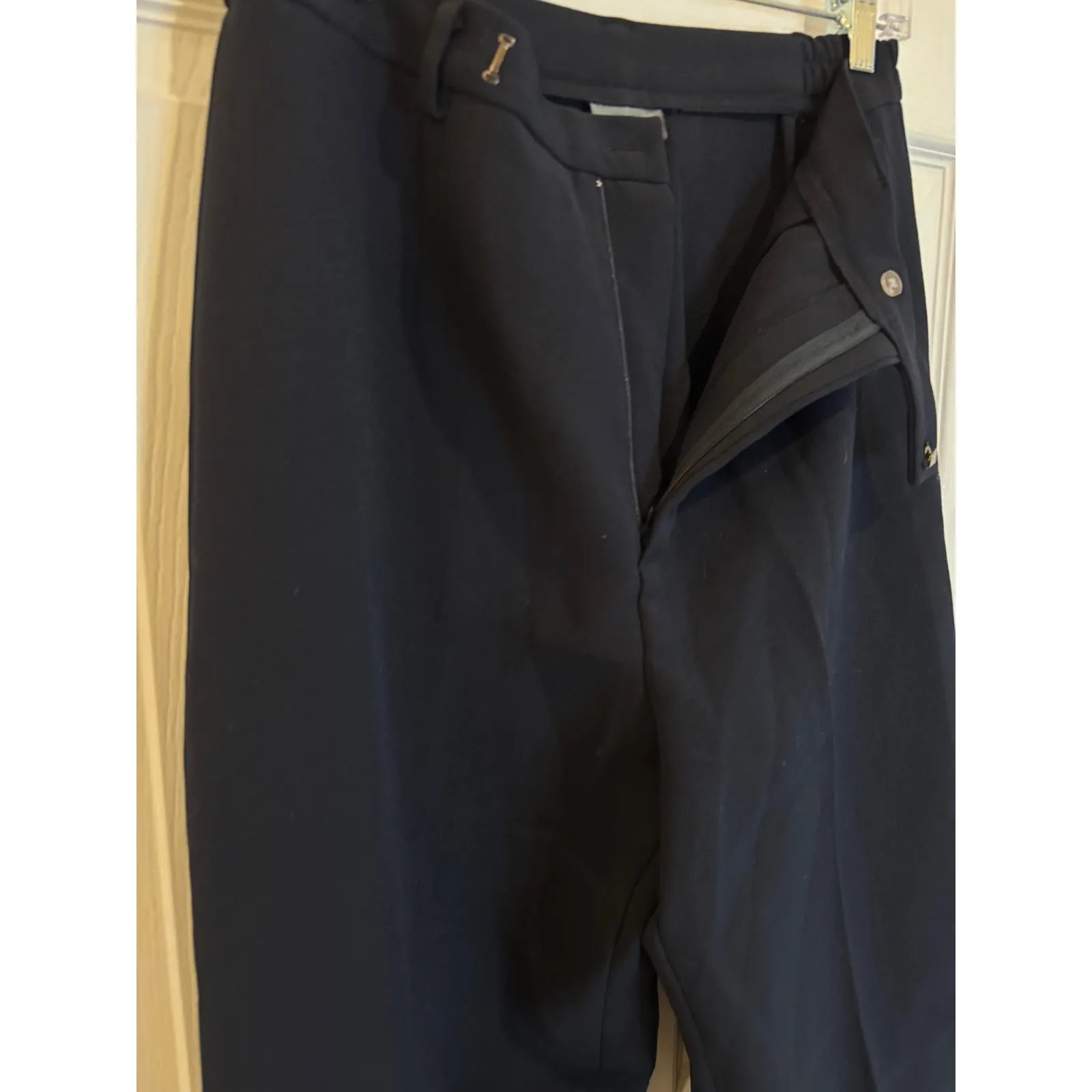 Jessica Holbrook Navy Blue Career Dress Pants Elastic Waist Size 12 - Image 2
