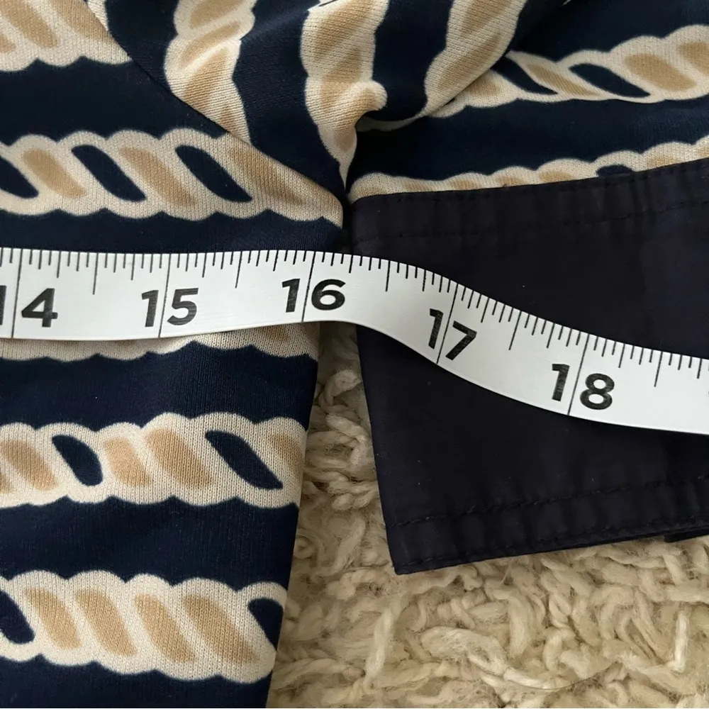 Tory Burch Suzette Shirt dress nautical navy rope size small - Image 3