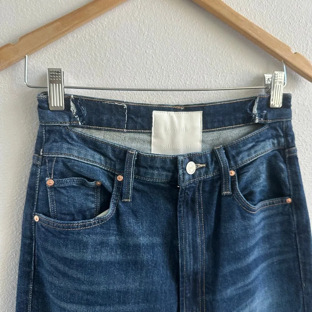 Mother High Waisted Rider Shift Sneak in Digital Underground Size 27 Blue - Image 4