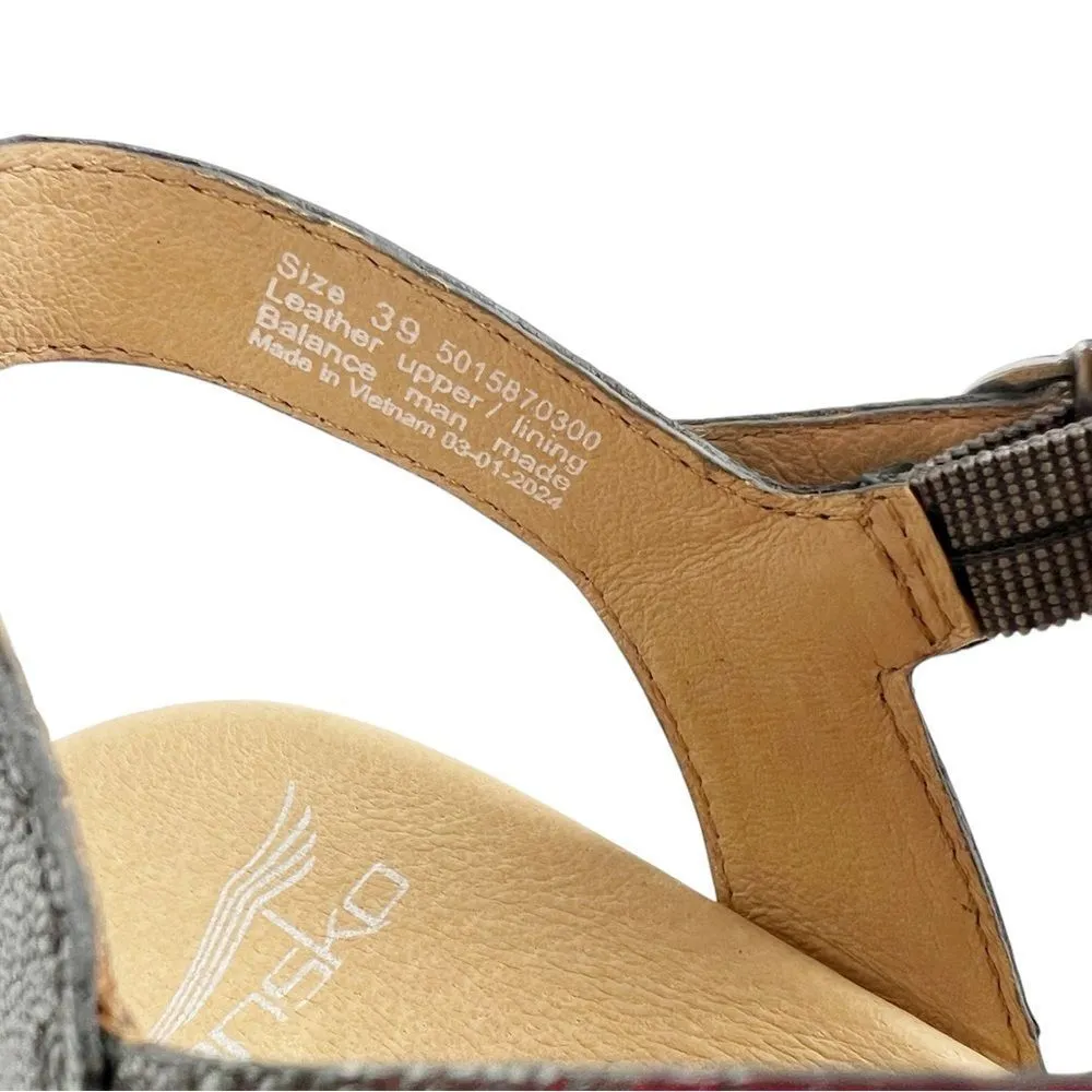 Dansko  Tansy Gunmetal Silver Heeled Sandals 39 - Image 7