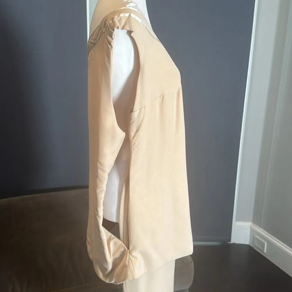 Women’s Chiffon 3 Piece PantSuit Long Jacket
Ribbon Detail Size 14 NWOT - Image 7