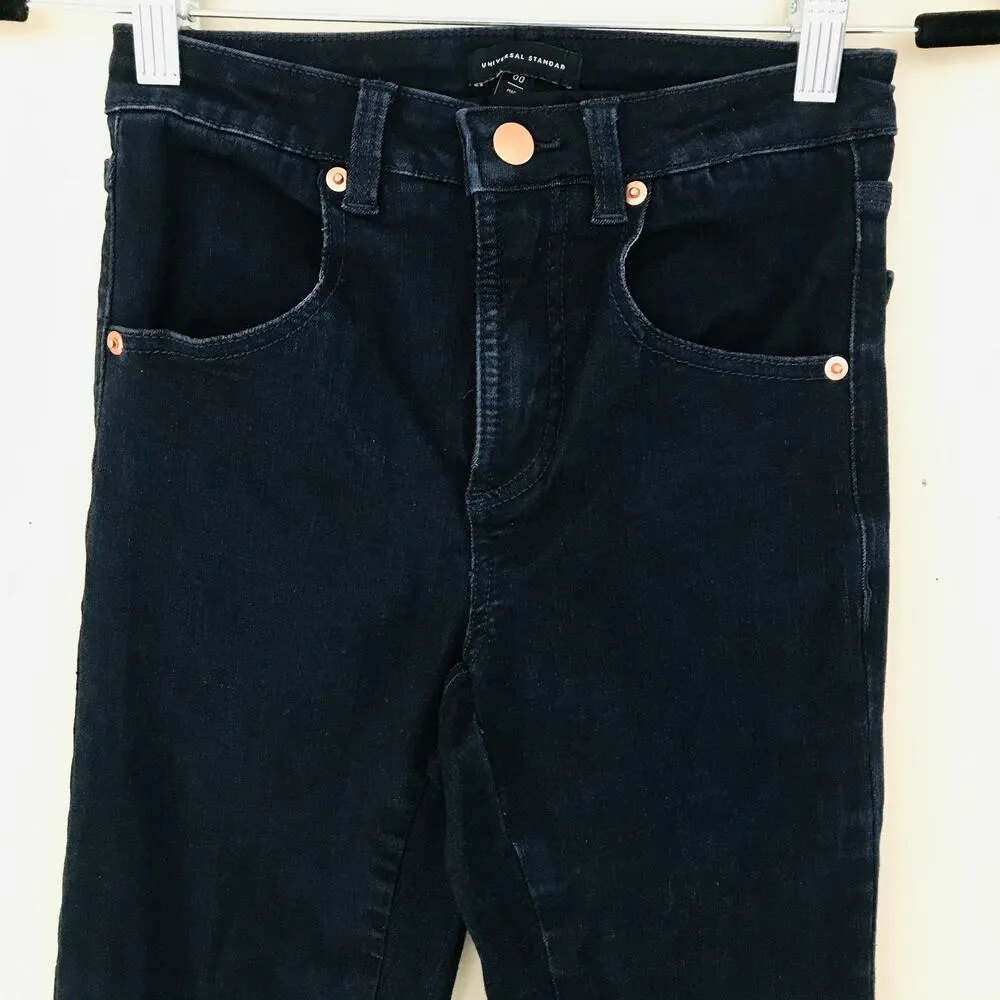 Universal Standard Marne High Rise Bootcut Dark Indigo Denim Jeans Women Size 00 - Image 4