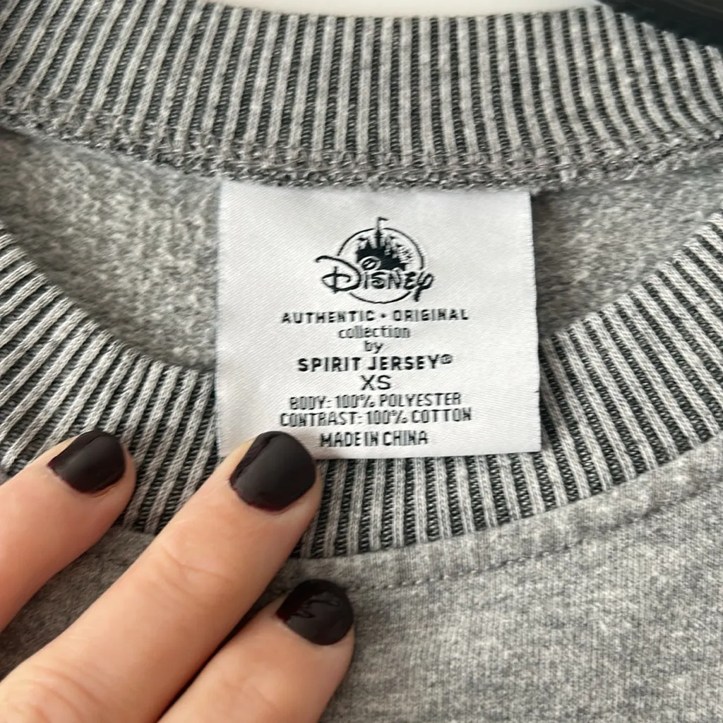 Walt Disney World Sherpa Fleece Spirit Jersey Long Sleeve Sweatshirt Size XS - Image 4