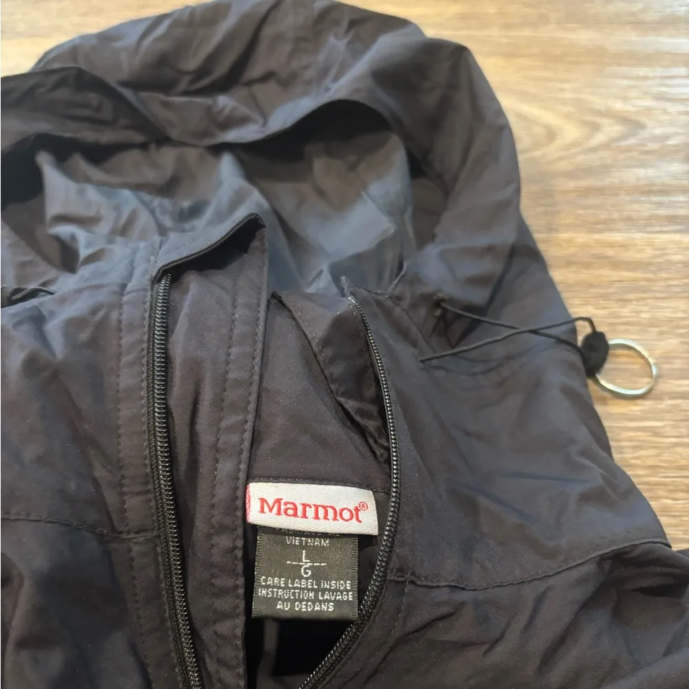 MARMOT Gore-Tex Women's Jacket Size L Black Hooded Polyester Full Zip - Image 4