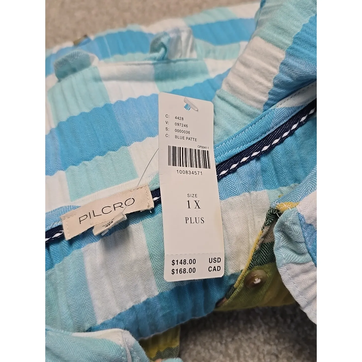 Anthropologie Pilcro Womens The Keira Collarded Button Front Plaid Mini Dress 1X - Image 12