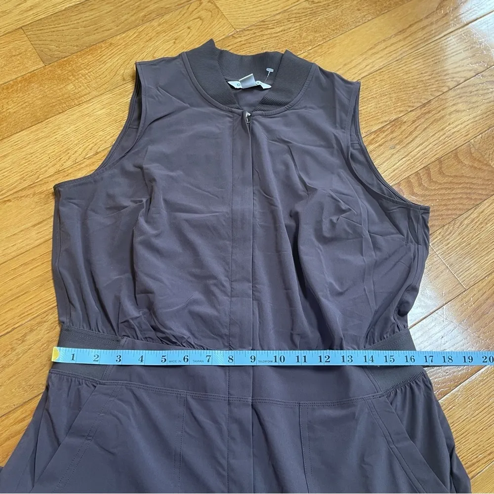 ATHLETA BROOKLYN UTILITY BAGGY JUMPSUIT Romper Relax fit Dusty Purple Sz 12 - Image 9