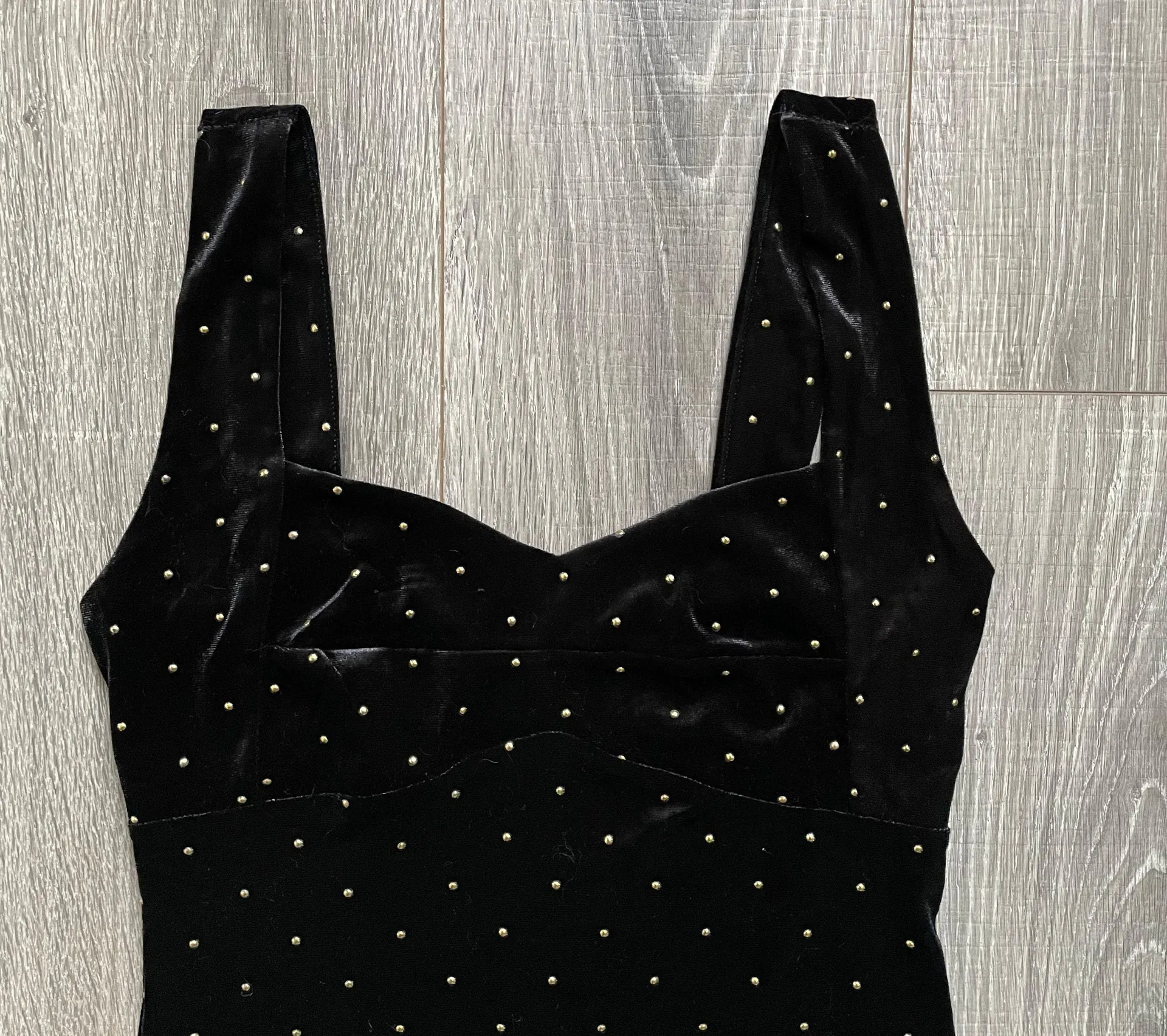 Rhinestone-Trim Mini Dress - Image 2