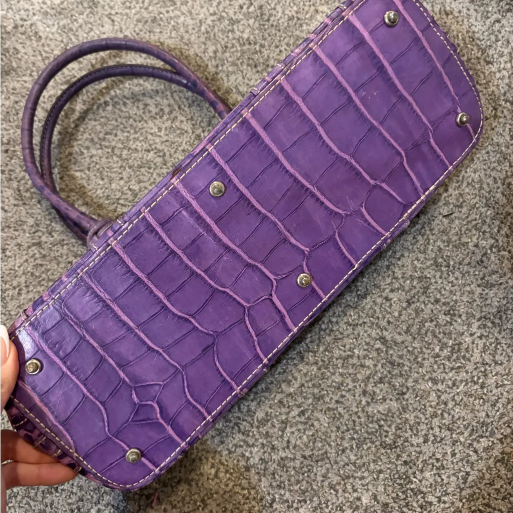 Dooney & Bourke Purple Croc Purse - Image 2