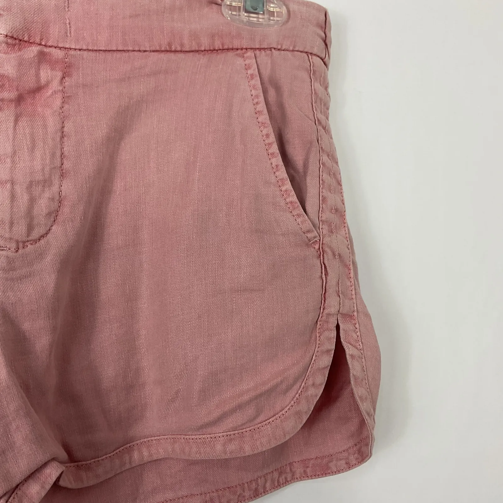 Level 99 Womens Size 26 Pink Starfish Linen Tencel‎ Casual Shorts - Image 2