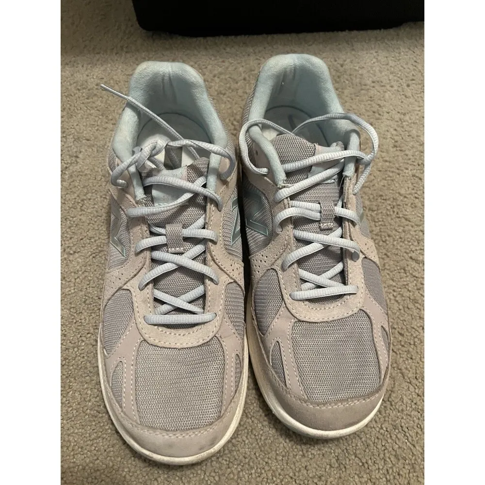 NB New Balance 877 Womens 9.5 Gray Blue Walking Shoes Sneakers - Image 4