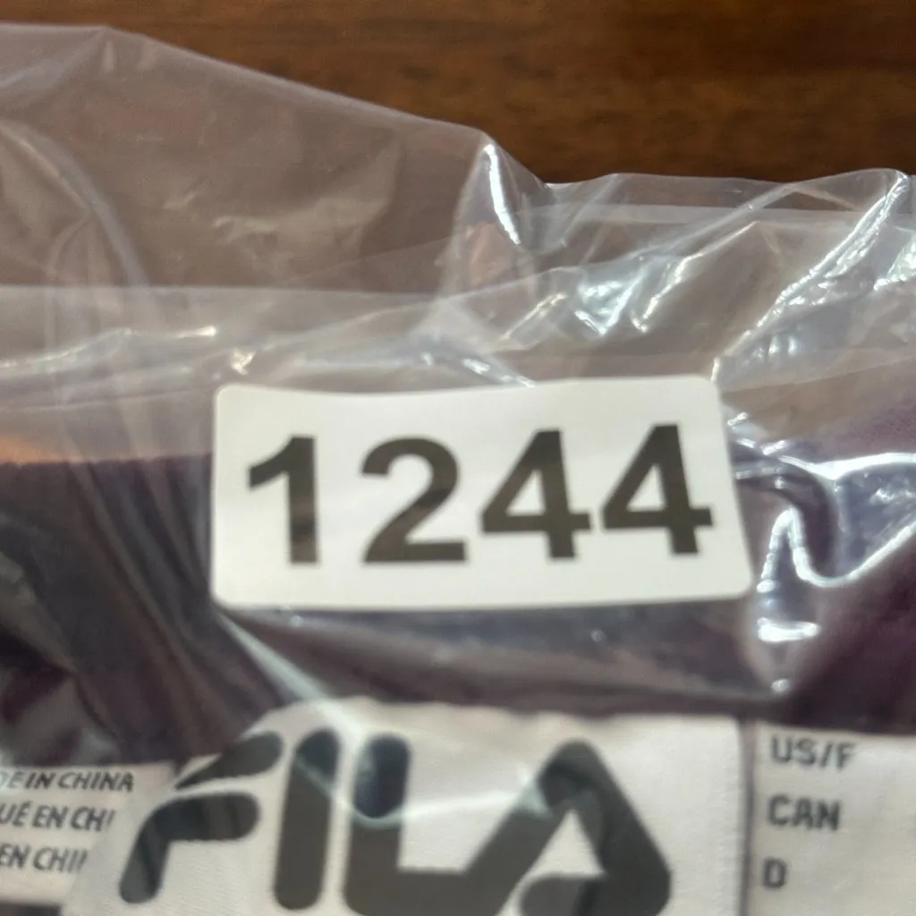 Fila Shirt Womens Medium Purple Yellow Crop‎ Sweatshirt Logo Graphic Streetwear - Image 11