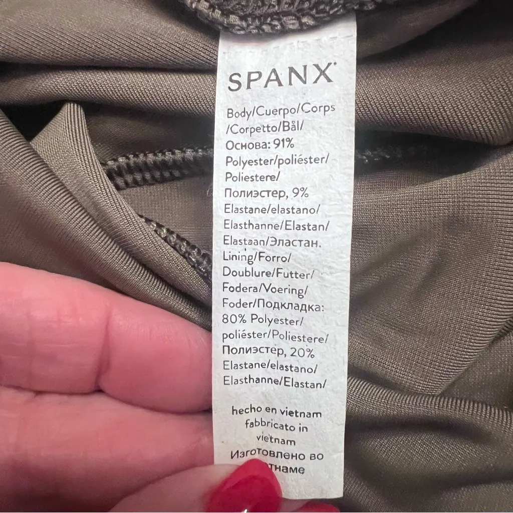 SPANX Contoured Power Waistband Velvet Leggings‎ in Dark Palm Green Size Large - Image 15